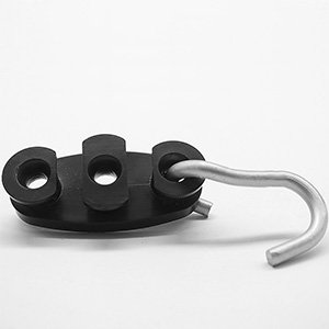Plastic tensioners for cable with galvanized hook F14