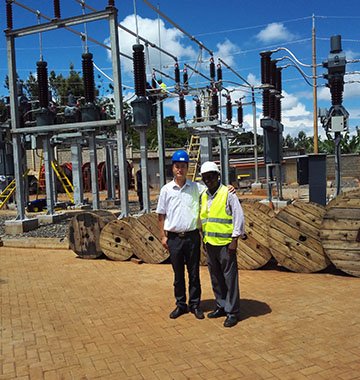Site visit for OPGW cable installation in Africa